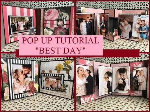 Видео: SCRAPBOOKING IDEAS/ПОП АП АЛЬБОМ "Best day"/Wedding Pop up album/wedding pop up album modern