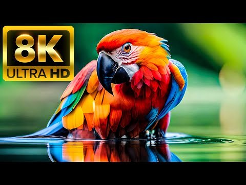 Видео: 1000 красивых животных видео 8K Ultra HD - со звуками природы (красочно динамичным)