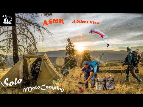 Видео: Одиночный кемпинг на мотоцикле, походы(более 2000м),Полет вниз, кулинария. Тихий влог (ASMR)