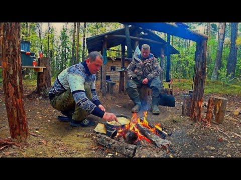 Видео: Бывает и такое! Рыбаки утопили лодку! Живём третьи сутки в таёжной избе. Окунёвый клёв радует! Тайга