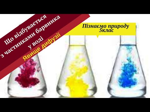 Видео: Що відбувається з частинками барвника у воді? Явище  дифузії