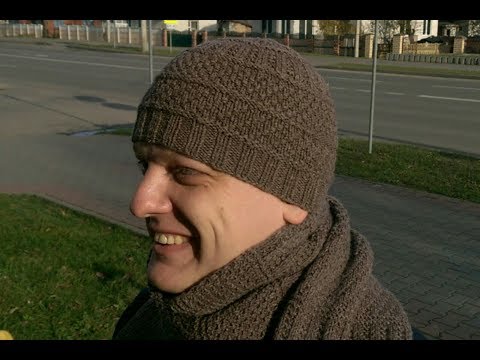Видео: Мужская шапка спицами экспресс МК