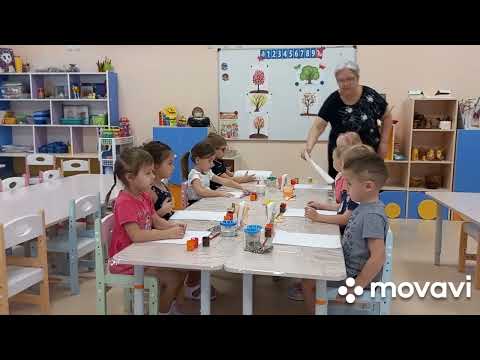 Видео: Занятие в средней группе по рисованию на тему "Осеннее дерево".