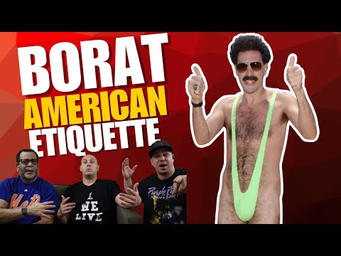Видео: Борат бросает вызов Америке!!! Реакция на уроке этикета