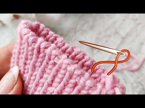 Видео: Как закрыть резинку 1*1 иглой в круговом вязании