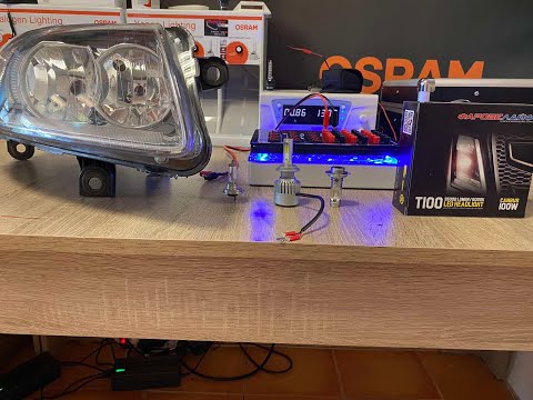 Видео: Новата ни крушка T100 и сравнение с нормална H7, T10 и LED C6.