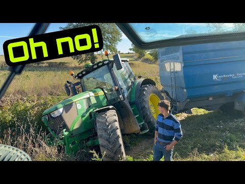 Видео: Тракторы в канаве! Krone Big X, картофелеуборочный комбайн Grimme, неудачи и хаос!