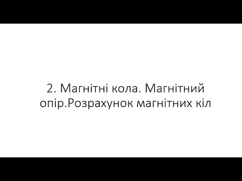 Видео: ЕТ Магнітні кола  Магнітний опір Розрахунок магнітних кіл