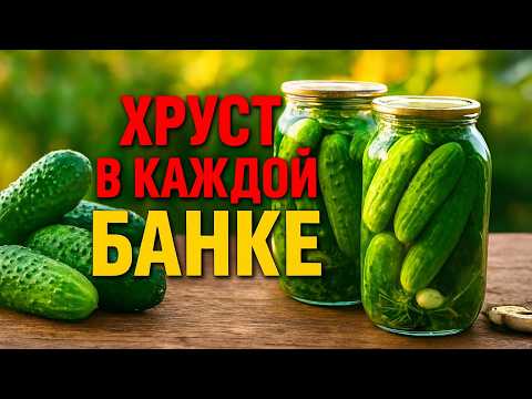 Видео: Хрустящие Огурцы на Зиму! Никогда больше не будут мягкими