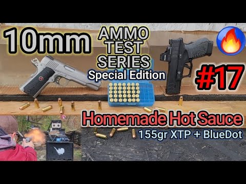 Видео: Тестирование 10-мм патронов: #17 MAX BLUE DOT🔵 155 гран XTP | Стволы 5" и 3,8" | Точность/Гель