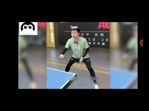 Видео: Fang Bo. Особенности хвата при игре слева. Использование ног и положение локтя.