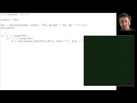 Видео: Создаём заставку матрицы на Python