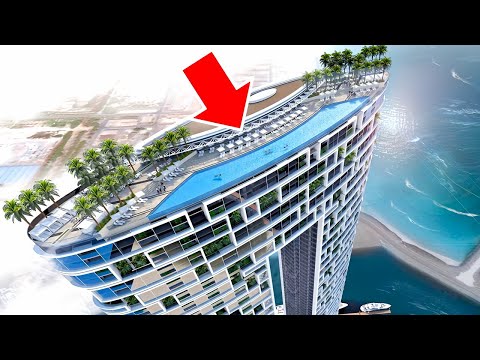 Видео: Адрес Beach Resort Dubai, самый высокий в мире пейзажный бассейн и роскошный отель (полный тур в 4K)