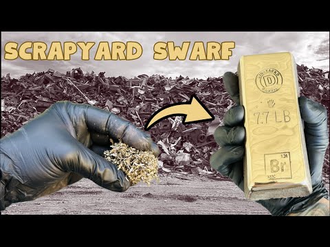 Видео: Бронзовый слиток Scrap Yard - Бронзовая стружка - ASMR Плавка металла - Trash To Treasure -BigStackD
