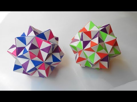 Видео: Кусудама шахматная оригами, Kusudama chess origami