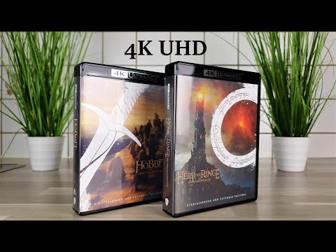 Видео: 4K UHD Blu-Ray фильмы в коллекцию | Трилогия - Властелин Колец и Хоббит - Extended Cut | Распаковка