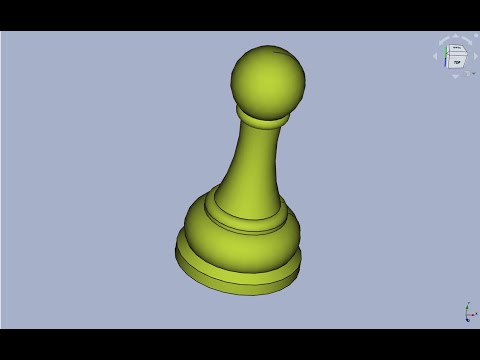 Видео: FreeCAD Часть 12. Пешка. Используем эффективно полилинию. Вращение