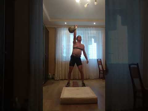 Видео: Рывок гири 24 кг-192 раза за 10 мин.