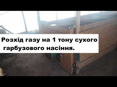 Видео: Гарбузова сушилка.Кількість витраченого газу на сушіння 1 т насіння!!!