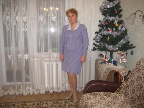 Видео: Голубой костюм, два в одном,  МК, схемы, knitting for different women,