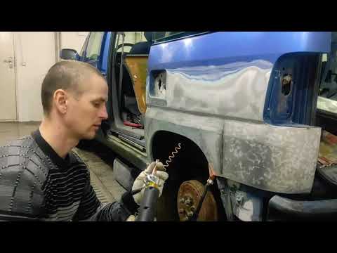 Видео: рихтовка деталей споттером HAMMER TT