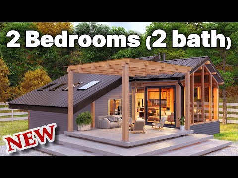 Видео: Современный загородный дом с балконом в окружении природного ландшафта (экскурсия по дому)