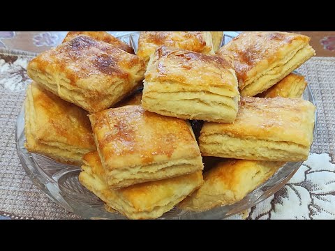 Видео: Слоёное печенье на кефире. Просто и очень вкусно.