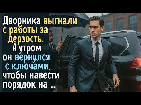 Видео: Дворника выгнали с работы за дерзость. А утром он вернулся с ключами, чтобы навести порядок на …