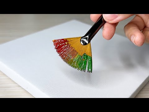 Видео: Простые осенние картины, которые вам понравятся🍁🧡 / Акриловая живопись для начинающих