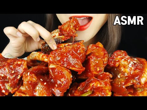 Видео: ASMR пряный сырой краб (еда звуки) Мок-Бэнг