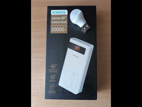 Видео: ROMOSS sense 8P+ 30000 mAh. Маленький секрет большого повер банка.