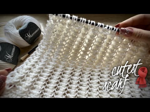 Видео: ПРОСТО И БЫСТРО: ВЯЖЕМ ПЫШНЫЙ  ШИКАРНЫЙ ШАРФ! 🧣 KNITTING SCARF 💘