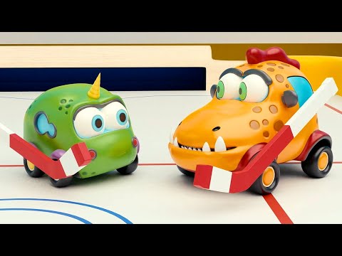 Видео: 🚗 Машинки Мокас – Серия 47 – Машинки играют в хоккей 🏒 | Добрый мультик для малышей про машинки
