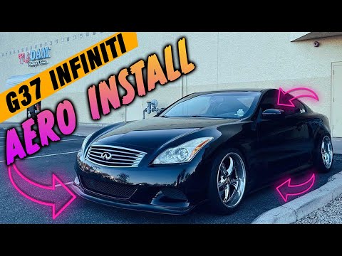 Видео: Установка боковых сплиттеров и передней кромки на Infiniti G37