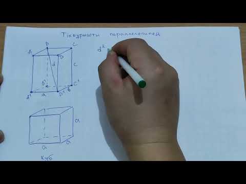 Видео: Тікбұрышты параллелепипед