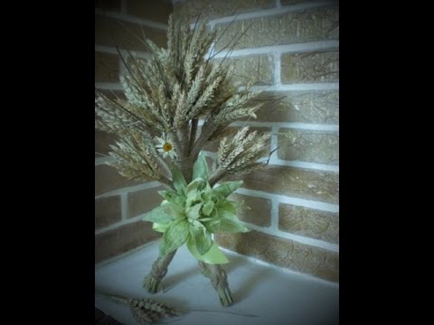 Видео: Дидух из колосков пшеницы-Didukh from wheat cones