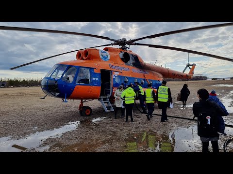 Видео: Отмена рейса из-за размокшей ВПП | Ми-8 а/к Полярные авиалинии | Рейс Сангар - Маган