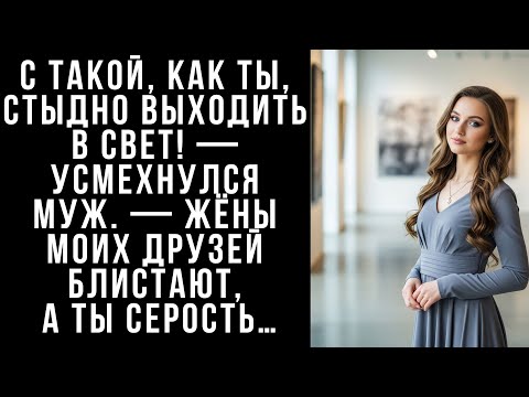 Видео: С такой, как ты, стыдно выходить в свет! — усмехнулся муж. — Жёны моих друзей блистают, а ты серость