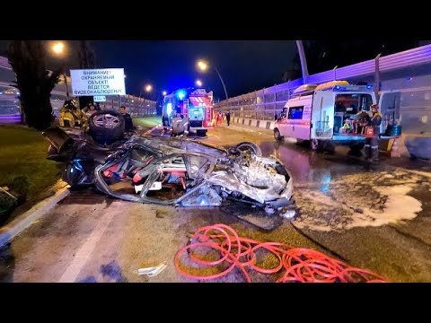 Видео: Водитель BMW погиб в страшном ДТП