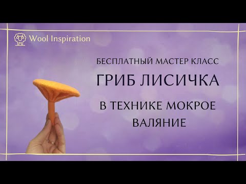 Видео: Мастер класс по мокрому валянию гриба лисички