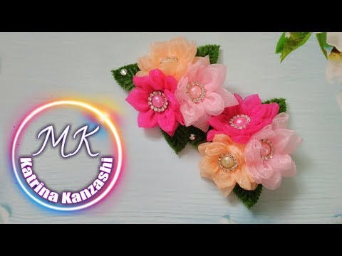 Видео: Нежные зажимы из органзы /Gentle Organza Clips
