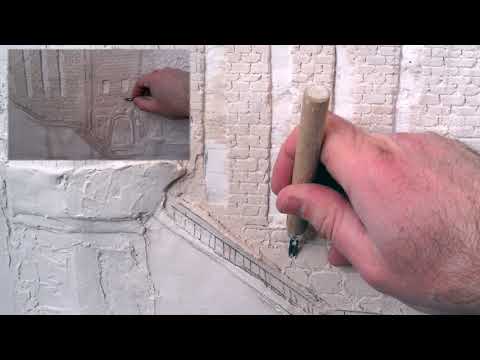 Видео: Барельеф на стене " Тихая гавань "Bas-relief on the wall "Quiet Harbor"