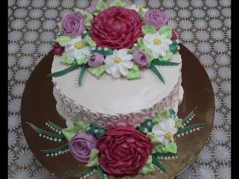 Видео: Торт с пионами(Peony cake)