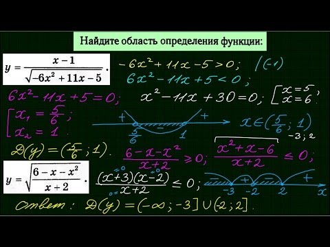 Видео: Область определения функции-2