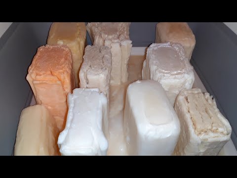 Видео: ASMR 10 Кусков Хозяйственного Мыла/Soaked Soap ASMR