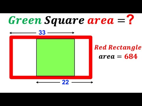 Видео: Можете ли вы найти площадь зелёного квадрата? | (Прямоугольник) | #математика #математика | #геом...