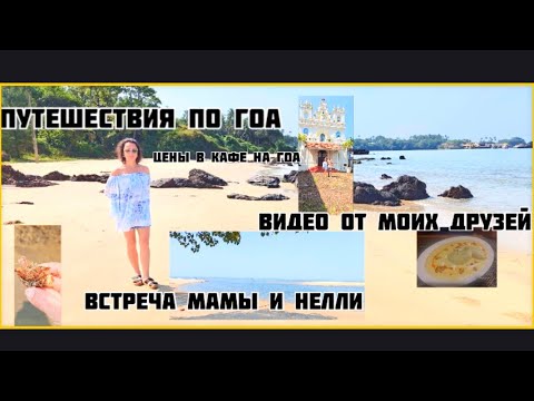 Видео: Путешествия по Гоа. Видео от мои друзей. Встреча мамы и Нелли. Цены в кафе на Гоа. Приехали на пляж.