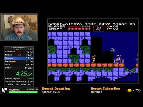 Видео: Прохождение Castlevania NES за 11:38 от Arcus