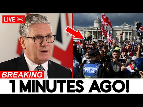 Видео: 1 МИНУТУ НАЗАД: Великобритания в кризисе — отели для мигрантов рушатся, когда 100 000 протестующи...