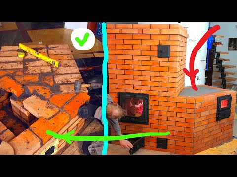 Видео: Уникальная кирпичная печь с функциями быстрого и длительного нагрева! Часть 4